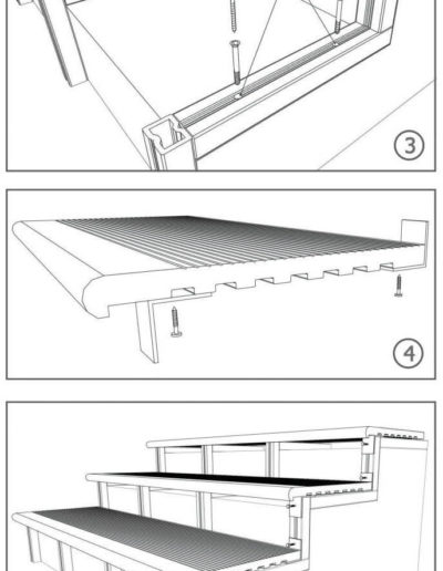 Postup pro montáž dřevoplastových schodnic nákres 2